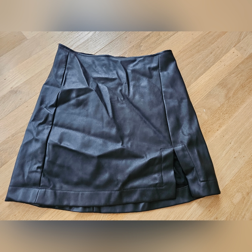 Anthropologie | A-line Leather Mini Skirt